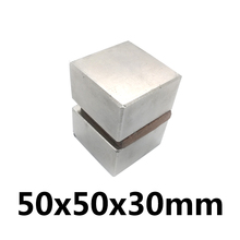 1 шт. супер сильный 50x50x30 мм блок Бар Магниты редкоземельные неодимовые N35 постоянный магнит 50*50*30 квадратный магнит 50x50x30мм 2024 - купить недорого