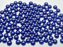 500 Royal Blue Half Pearl Bead 8mm Flat Back Round Gems Scrapbook Craft 2024 - buy cheap