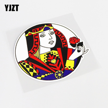 YJZT-pegatina gráfica creativa de póker, 11,6 CM x 11,1 CM, PVC para coche, accesorios de decoración, 13-0909 2024 - compra barato