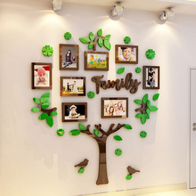 Moldura de foto 3d acrílica diy, parede de árvore, adesivo para decoração de casa, sala de estar, quarto, arte, foto, decalque de parede, pôster, foto 2024 - compre barato