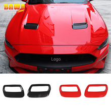 BAWA Car Stickers for Ford Mustang 2018+ ABS Engine Air Outlet Cover Decoration Sticker 2024 - buy cheap