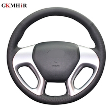 Black Steering Wheel Cover Soft Artificial Leather Steering Wheel Cover for Hyundai ix35 Tucson 2 2011-2015 2024 - buy cheap