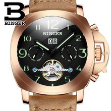 Switzerland Luxury Brand Men's Watch BINGER Automatic Mechanical Wristwatches Multifunctional Military Stop Skeleton B1169-3 2024 - buy cheap