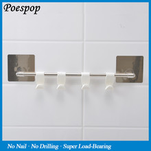 POSEPOP-soporte de pared giratorio de toalla, gran adherencia a la pared, toallero de cocina, barra de toalla de acero inoxidable, accesorios 2024 - compra barato