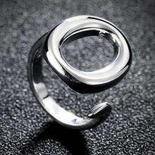 Top Quality 925 Silver Letter O Round Open Rings For Women Silver Color Rings Fashion Jewelry Wholesale 2024 - buy cheap