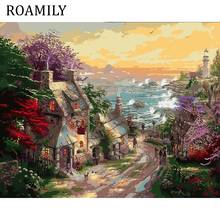 ROAMILY DIY Beautiful Landscape Canvas Oil Painting Acrylic paints Digital Pictures Wall Decor on Canvas Painting By Numbers 2024 - buy cheap