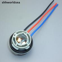 shhworldsea 100PCS 3 pin 1157 BAY15D Connector plug Female Car Light Cable PY21/5W Automotive Bulb Socket LED Bulbs Wire 2024 - buy cheap