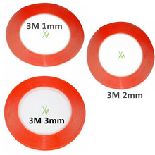 Mixed size 1mm/2mm/3mm/ 3M Red Double Sided Tape Sticky for Mobile Phone LCD Pannel Display Screen Repair Housing 2024 - buy cheap