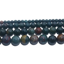 Wholesale Natural Stone India Chicken Blood Round Loose Beads 4 6 8 10 12 MM Pick Size For Jewelry Making DIY Bracelet Necklace 2024 - buy cheap