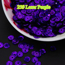 Круглая блестящая круглая пайетка, 50 г, 8 мм, для шитья, диаметром 25 #, фиолетовый лазерный конфетти 2024 - купить недорого