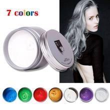 7 Colors Temporary Hair Dye Cream Hair Color Makeup Wax Mud Harajuku Style Hair Coloring Modeling Fashion Styling Tools New 2024 - buy cheap