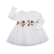 Детское платье с длинным рукавом, с цветочным принтом 2024 - купить недорого