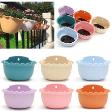 Plastic Wall Hanging Flower Pots Storage Garden Basket Plant Planter Home Decor New 6 Color 2024 - buy cheap