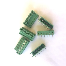 50 conjunto de conector de bloco terminal de parafuso de 6 pinos, ângulo de 5.08mm, plugável tipo verde 2024 - compre barato