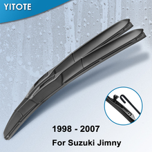 Yitote windscreen híbrido lâminas de limpador para suzuki jimny caber gancho braços 1998 1999 2000 2001 2002 2003 2004 2005 2006 2007 2024 - compre barato