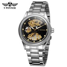 2019 New Winner Top Brand Golden Case Luxury Casual Design Full Stainless Steel Men Watches Hollow Out Mechanical  Busines Clock 2024 - buy cheap