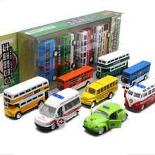 1:64 alloy pull back bus combination mini alloy car model,die casting metal model toys,children's educational toys,free shipping 2024 - buy cheap