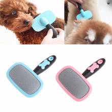 NEW Rotatable Blue/Pink Handle Shedding Hair Brush Stainless Steel Pin Fur Grooming Trimmer Comb Tool For Pet Dog Cat S/L C42 2024 - buy cheap