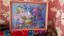 2018 5D NEW arrived DIY Diamond Painting Crystal round cross stitch kits full diamond embroidery Purple flowers home decoration 2024 - buy cheap
