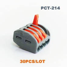 30pcs 222-414 PCT-214 Universal Compact Wire Wiring Connector 2 pin Conductor Terminal Block cable connector wire accessories 2024 - buy cheap