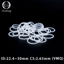 5PCS/lot White Silicon Ring Silicone O ring 2.65mm Thickness ID22.4/23.6/25/25.8/26.5/28/30mm Rubber O-Ring Seal Ring Gasket 2024 - buy cheap