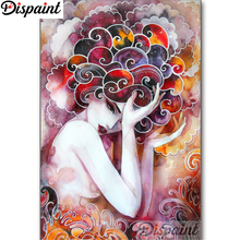 Dispaint-pintura de diamante 5D DIY "pelo de mujer de Color", punto de cruz, decoración del hogar, imagen de diamantes de imitación hecha a mano, A25789 2024 - compra barato