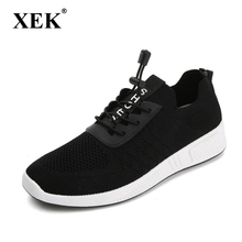 XEK-zapatos planos transpirables para hombre, zapatillas cómodas de punta redonda, para estudiantes, Wyq218, novedad de verano 2018 2024 - compra barato