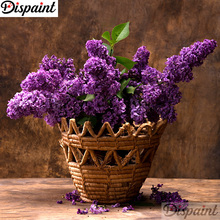 Dispaint Full Square/Round Drill 5D DIY Diamond Painting "Purple flower" Embroidery Cross Stitch 3D Home Decor A11007 2024 - buy cheap