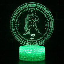 Aquarius-Lámpara LED de noche con 7 colores, luz táctil de Ambiente, regalo de Navidad, triangulación de envíos 2024 - compra barato