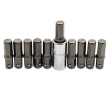 10pcs Impact Socket Adapter 1/4" Hex Shank to 1/4" Drive Tool with 1/4" Square Drive to 1/4" Hex Shank Screwdriver Bit Converter 2024 - compre barato