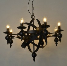 Lámpara colgante industrial, lámpara de araña clásica creativa antigua idyll rural para decoración de hierro forjado para el hogar 2024 - compra barato