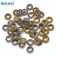 7mm Wholesale 100pcs/lot Daisy Pattern Spacers bead Metal Zinc Alloy Silver Color Wheel Spacer Beads for DIY Jewelry Making 2024 - buy cheap