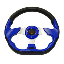 Sale New Universal 320mm PU Leather Racing Sports Auto Car Steering Wheel with Horn Button 12.5 inches Blue 2024 - buy cheap