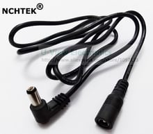 NCHTEK 90 Degree Angled DC 5.5x2.1mm Male to Female Power Plug Extension Connector Cable For CCTV/Free Shipping/20PCS 2024 - buy cheap
