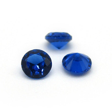 Frete grátis 0.9 ~ 3.0mm corte redondo #113 pedra de espinhas azuis para configuração de cera 5a gemas sintéticas de qualidade para joias 2024 - compre barato