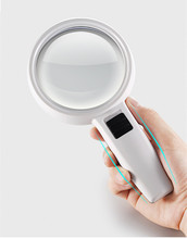 30X 110mm Double Lens Gift Reading Magnifier Magnifying Glass Loupe LED Illuminated Dedicated Handheld Office with 3pcs Lamps 2024 - buy cheap