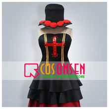 COSPLAYONSEN One Piece Alberona Cosplay Costume All Sizes Black Red Dress+Hat 2024 - buy cheap