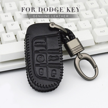 Car Remote Key Case Cover For Dodge Challenger Ram 1500 Journey Charger Dart Durango Genuine Leather Key Ring Shell Accessories 2024 - buy cheap