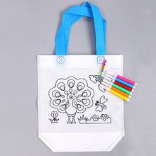 Bolsa colorida para desenho infantil, brinquedos educativos para crianças, com caneta segura de aquarela para bebês, presentes aleatórios, 1 peça 2024 - compre barato