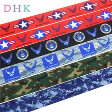 DHK 7/8'' Free shipping US air forces camo uniform printed grosgrain ribbon Accessory hairbow headwear decoration 22mm S788 2024 - buy cheap