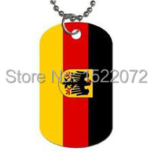 Collar de Etiqueta de perro de bandera de Alemania personalizada etiqueta de perro de impresión barata collar de Etiqueta de perro de metal personalizado de bajo precio 2024 - compra barato