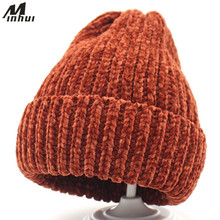 Minhui 2018 novo chapéu de malha moda chapéus femininos chapéus de inverno toucas skullies bonés gorro das meninas chapéu 2024 - compre barato