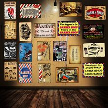 Barber Shop Retro Tin Placas De Metal Sign Chique Gasto Para A Loja De Parede Casa Café Decoração do Metal Poster DU-1264 2024 - compre barato