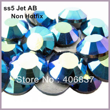 Free Shipping! 1440pcs/Lot, ss5 (1.7-1.9mm) Jet AB Flat Back Nail Art Glue On Non Hotfix Rhinestones 2024 - buy cheap