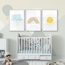 Póster de decoración de habitación de bebé para niños, lienzo de impresión artística, carteles e impresiones, imágenes de pared, decoración de estilo nórdico escandinavo para guardería 2024 - compra barato