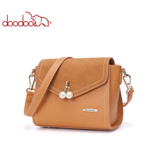 Doodoo bolsa de ombro feminina, bolsa da moda, para mulheres, de couro artificial, pérola, pequena, 6 cores, mensageiro 2024 - compre barato