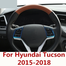 Volante sequin decoração remendo brilhante tira interior modificação acessórios do carro para hyundai tucson 2015-2018 2024 - compre barato