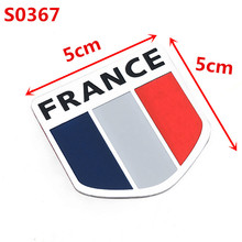3D автомобильный Стайлинг Флаг Франции эмблема значок Металлическая Наклейка для Peugeot Citroen Renault DS Bugatti Amilcar наукал Форд 2024 - купить недорого