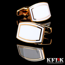 KFLK-gemelos de camisa francesa para hombre, joyería de marca, botón de gemelos de alta calidad, color dorado, invitados de novio de boda de lujo 2024 - compra barato