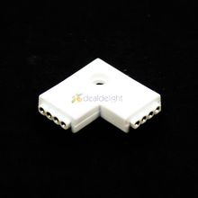 10pcs 4pin 10mm "L" type connector, RGB L Connector for 3528 5050 RGB LED Strip Free Shipping 2024 - buy cheap